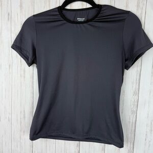 Patagonia charcoal gray and black capilene tee XS